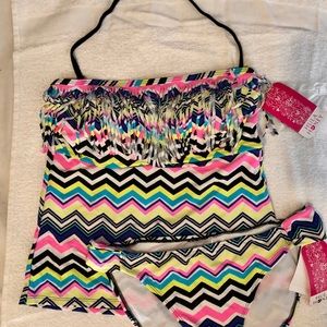 Zig Zag Striped Bikini Set